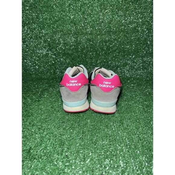 New Balance 574 Black Pink Sneakers Running Shoes Boys Girls Kids Size 4Y‎ - Picture 7 of 9